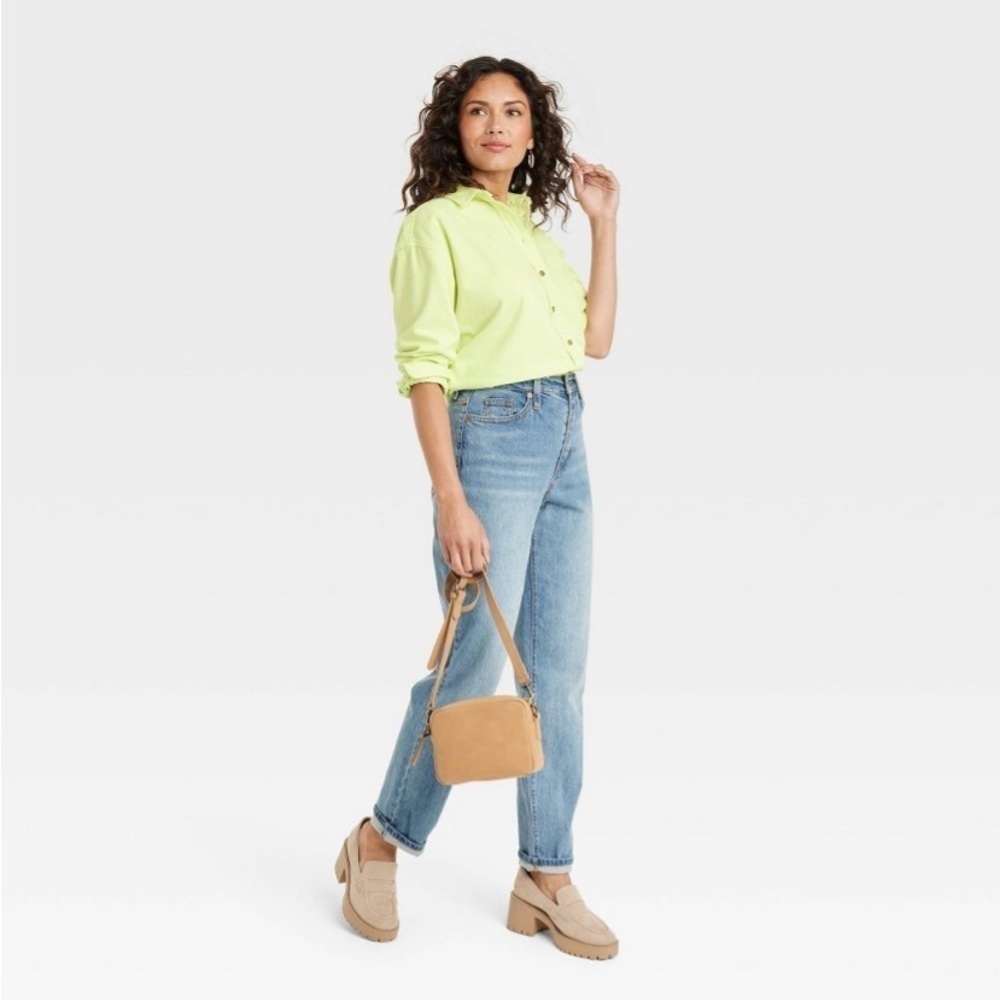 Women's Long Sleeve Flannel Button-Down
Shirt - Universal Thread™" Light Green - Picture 3 of 6